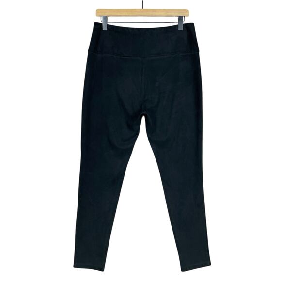 J. McLaughlin Lori Faux Suede Pull On High Waisted Legging Black Large Cozy Chic - Picture 3 of 10